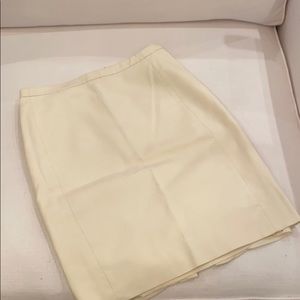 J. Crew cream cotton pencil skirt size 0